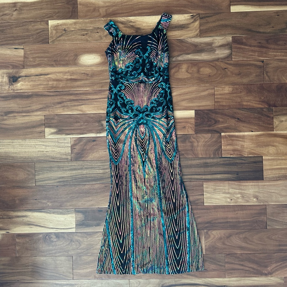 Multicolor Sleeveless Maxi Dress